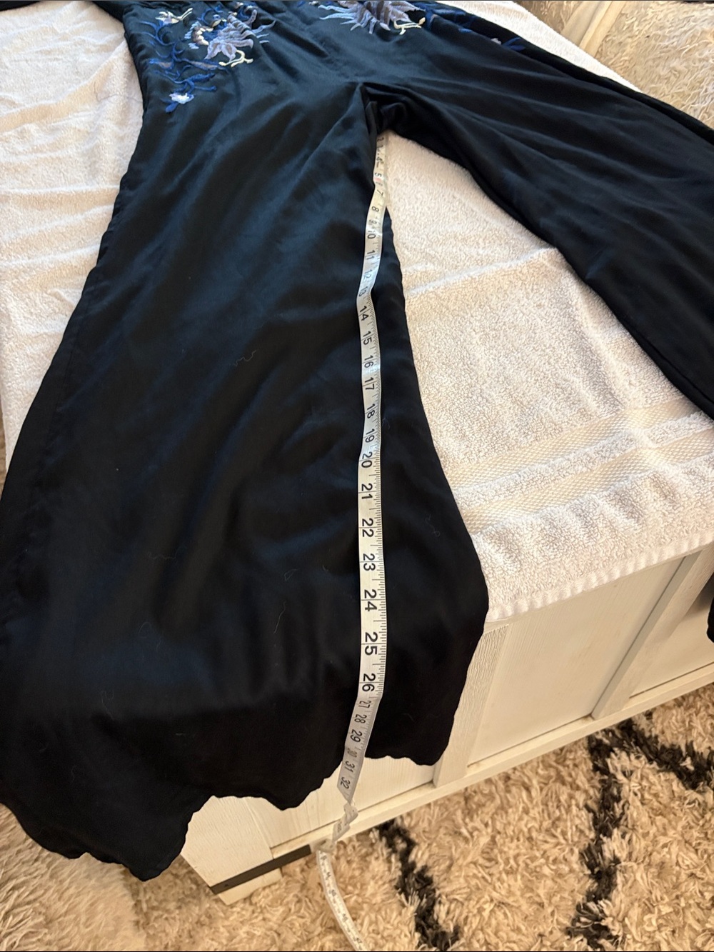 Free People Gypsy Rose 70’s inspired Wide Leg Jumpsuit. Size 8 - Picture 12 of 16